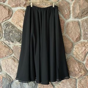 Beautiful long black full skirt. Hand made!